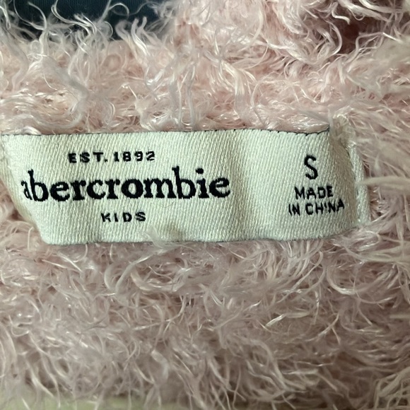 Abercrombie Kids: Pink fuzzy Sweater with metallic thread-hoodie- Girls Small - Picture 2 of 16
